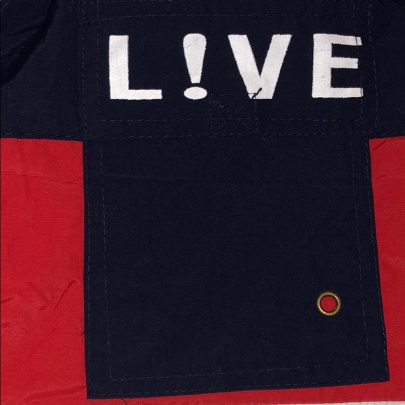 Lacoste live swim trunks shorts blue red white new - Picture 5 of 5